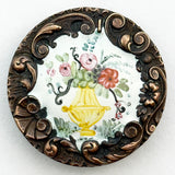 Yellow Enamel Urn