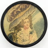18th-C Copperplate Engraving on Silk