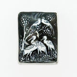 Enameled Glass Birds