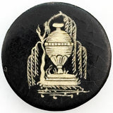 18th-C Tole Mourning Button