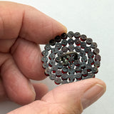 Large Riveted Ruby Glass