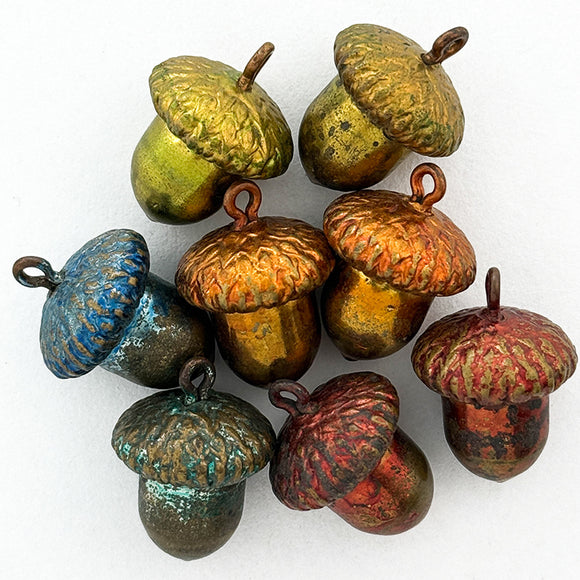 Metallic Painted Acorns