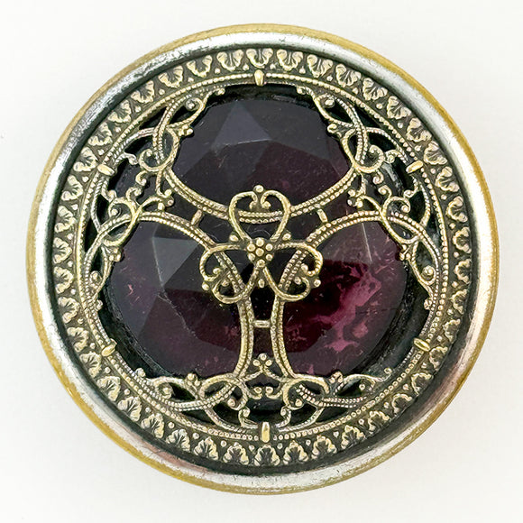 Large Amethyst Glass Jewel