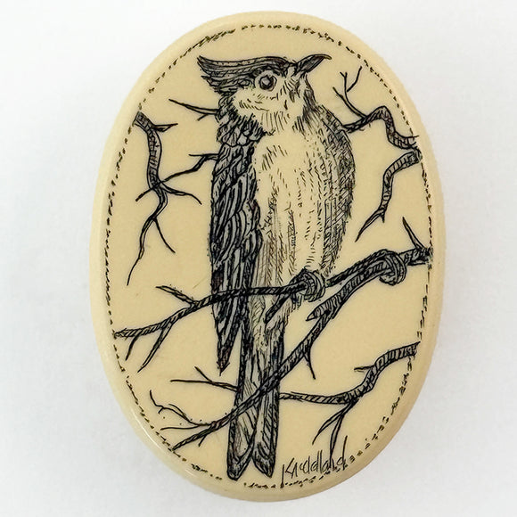 Polymer Scrimshaw Bird