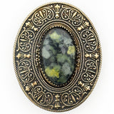 Reverse-Painted Glass Jewel