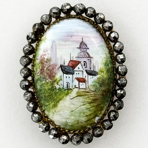 Oval Enamel Village